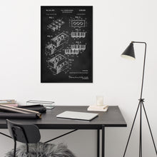 Load image into Gallery viewer, Toy Building Brick Patent Framed Wall Art
