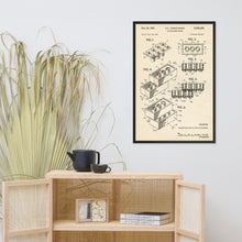 Load image into Gallery viewer, Toy Building Brick Patent Framed Wall Art
