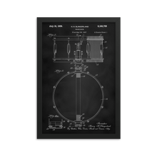 Load image into Gallery viewer, Snare Drum Patent Framed Wall Art
