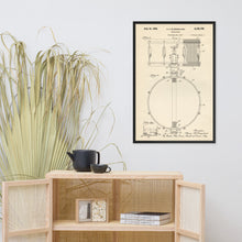 Load image into Gallery viewer, Snare Drum Patent Framed Wall Art
