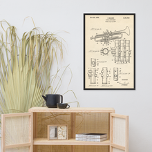 Load image into Gallery viewer, Trumpet Patent Framed Wall Art
