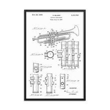 Load image into Gallery viewer, Trumpet Patent Framed Wall Art
