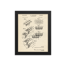 Load image into Gallery viewer, Toy Building Brick Patent Framed Wall Art
