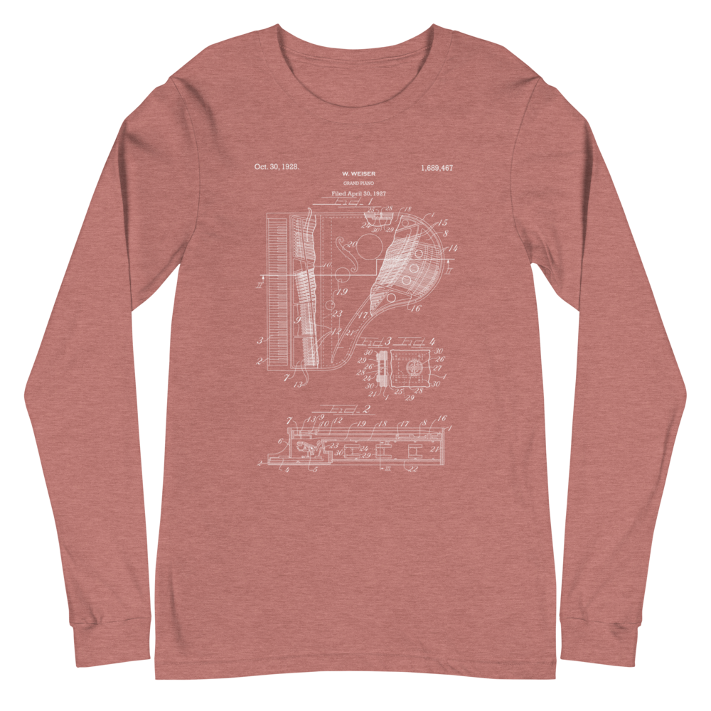 Grand Piano Patent Long Sleeve Tee