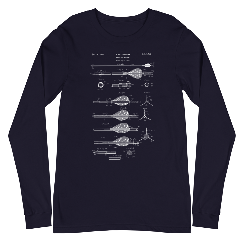 Archery Arrow Patent Long Sleeve Tee