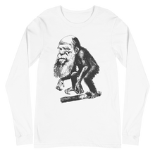 Load image into Gallery viewer, Darwin Ape Caricature Long Sleeve Tee
