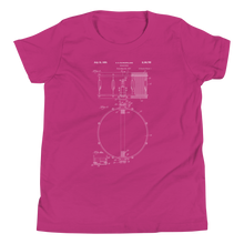 Load image into Gallery viewer, Snare Drum Patent Youth Tee
