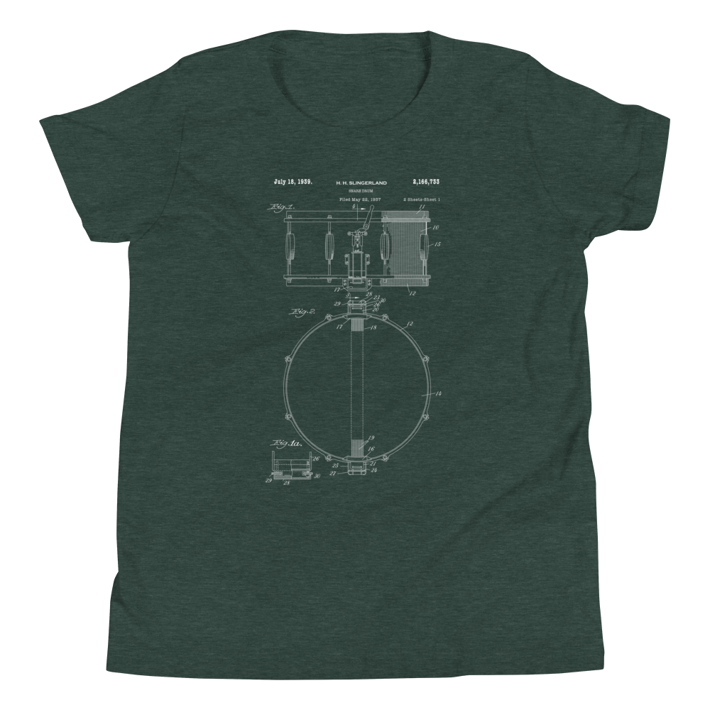 Snare Drum Patent Youth Tee